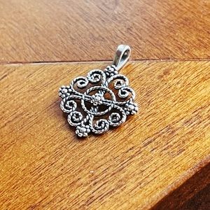 RETIRED Twisted Wire Lacy Cross charm James Avery
